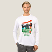 進化生物学のサルユーモア トライブレンドTシャツ (正面全体)
