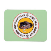 進化生物学のマンモスTシャツ Ask Me About Evolutionary Biology マグネット (横)