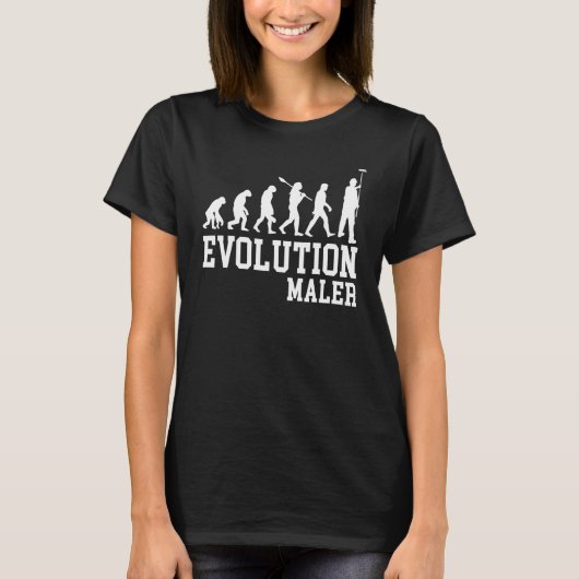 進化画家とニス Tシャツ (正面)