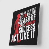 進化的成功 スクエア壁時計 (傾斜)