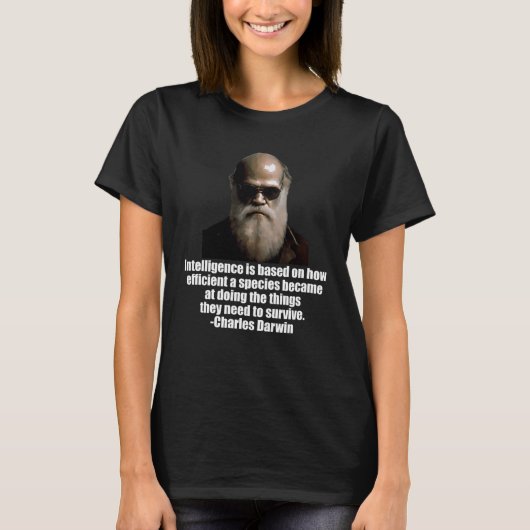 進化論引用文 Tシャツ (正面)