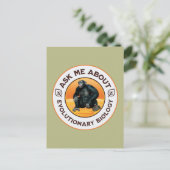 進化論頼学生物学についての私Chimpanzee Ape ポストカード (スタンド正面)