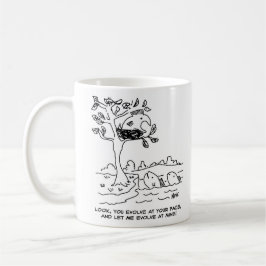 進化論。巣の中の魚 コーヒーマグカップ