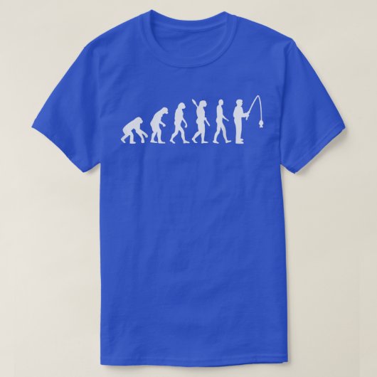 進化魚釣り Tシャツ (デザイン正面)