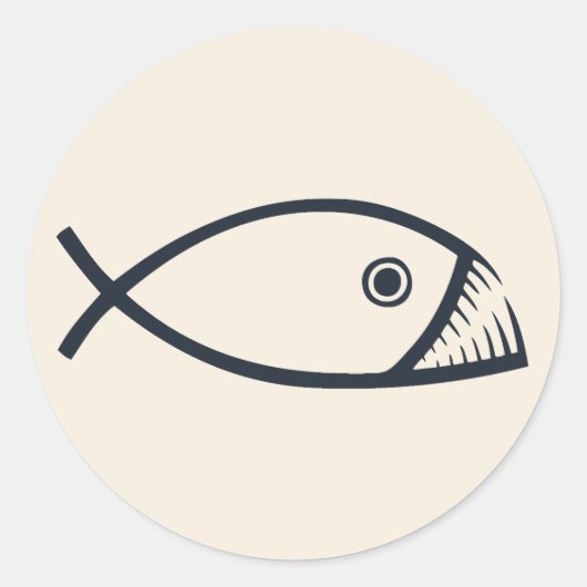 進化魚 ラウンドシール (正面)