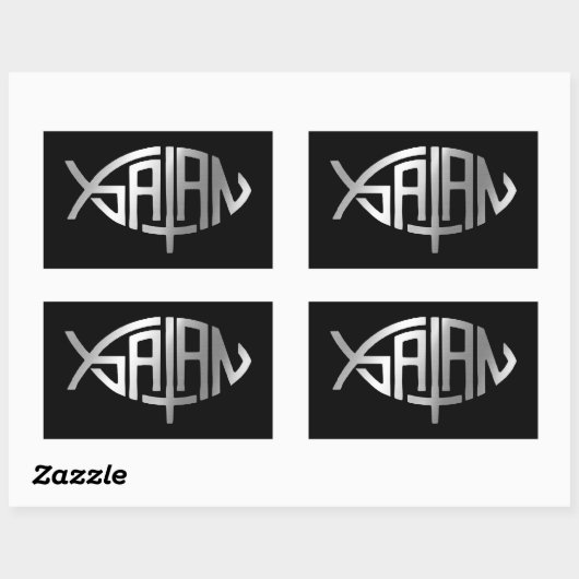 進化 – サタン+ 長方形シール (シート)