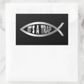 進化 – トラップ 長方形シール (バッグ)