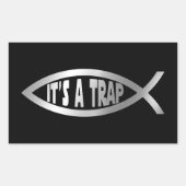 進化 – トラップ 長方形シール (正面)