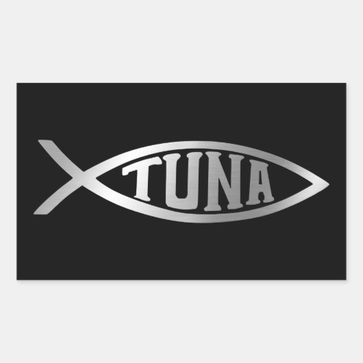 進化 – マグロ 長方形シール (正面)