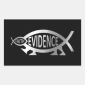 進化 – 信仰/証拠 長方形シール (正面)