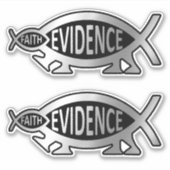 進化 – 信仰/証拠x 2ステッカー シール (正面)