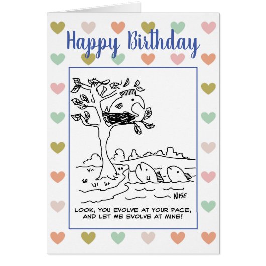 進化。木に魚が巣を作る (正面)