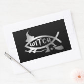 進化 – 魔女 長方形シール (封筒)