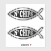 進化 – 魚'n'チップx 2 シール (シート)