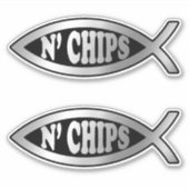 進化 – 魚'n'チップx 2 シール (正面)