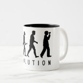 進化: 鳥類捕獲人 ツートーンマグカップ (正面右)