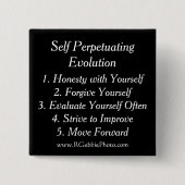 進化、5つの鍵を永続させている自己 缶バッジ (正面)