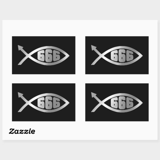 進化 – 666 長方形シール (シート)