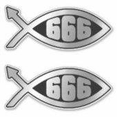 進化 – 666 x 2 シール (正面)
