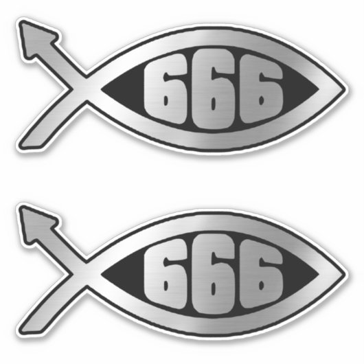 進化 – 666 x 2 シール (正面)