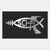 進化 – Sci-Fi 長方形シール (正面)