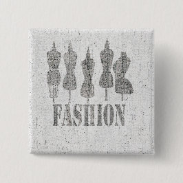 進展される流行のヴィンテージの服の用紙を得て下さい 缶バッジ