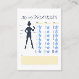 進捗の記録，物理エクササイズ 名刺