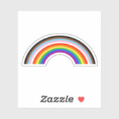 進捗プライドストライプのレインボーアークステッカー シール (シート)