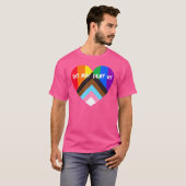進捗プライドハートフラグは米国を否定しない Tシャツ (正面フル)
