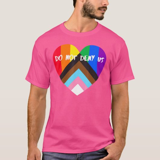 進捗プライドハートフラグは米国を否定しない Tシャツ (正面)