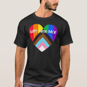 進捗プライドハートフラグゲイのBash Back Tシャツ