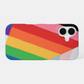 進捗プライドフラグデザイン – インクルーシブLGBTQ+ iPhone 16ケース (裏面横)