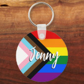 進捗プライドフラグ |お名前 | キーホルダー (正面)