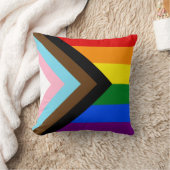 進捗プライドフラグ クッション (ブランケット)