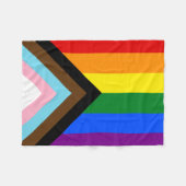 進捗プライドフラグ フリースブランケット (正面(横))