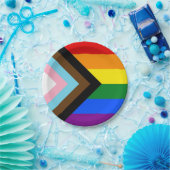 進捗プライドフラグ ペーパープレート (パーティー)