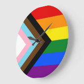 進捗プライドフラグ ラージ壁時計 (傾斜)