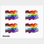 進捗プライドフラグ 長方形シール (シート)