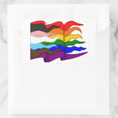 進捗プライドフラグ 長方形シール (バッグ)