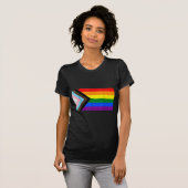 進捗プライドフラグLGBT Tシャツ (正面フル)