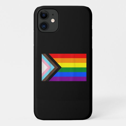 進捗プライドフラグLGBT Tシャツ Case-Mate iPhoneケース (裏面)