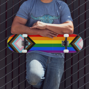進捗プライドフラグLGBTQ+ スケートボード
