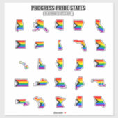 進捗プライド州(A-M) シール (シート)