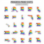 進捗プライド州(A-M) シール (正面)
