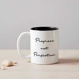 進捗状況が完全でない感動的引用文 ツートーンマグカップ