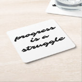 進捗紙コースター スクエアペーパーコースター (アングル)