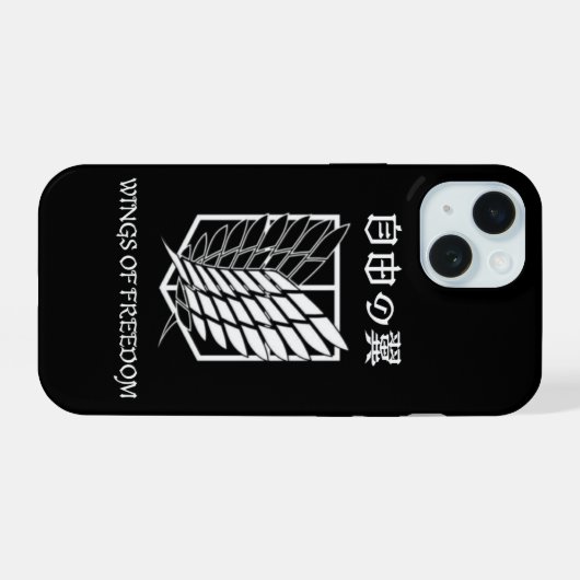 進撃の巨人 自由の翼 Phone Case | 自由の翼 iPhone 15ケース (裏面横)