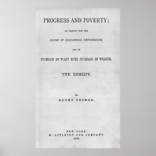 「進歩およびPovertyへのTitlepage ポスター