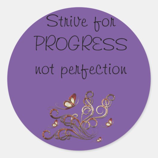 進歩が完成しないよう努力する ラウンドシール (正面)