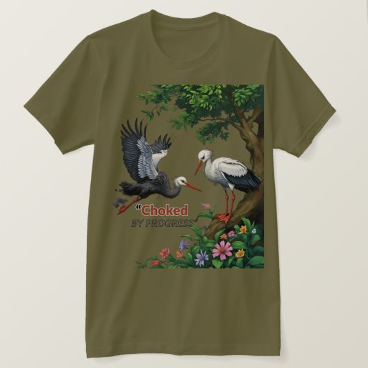 進歩に息が詰まるTシャツ Tシャツ (デザイン正面)